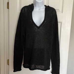 Apt 9 - NWT Black knitted pullover /hood, v-neck